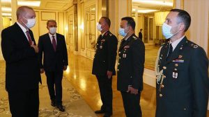 Cumhurbaşkanı Erdoğan, Azerbaycan Görev Grubu’ndaki askerleri kabul etti