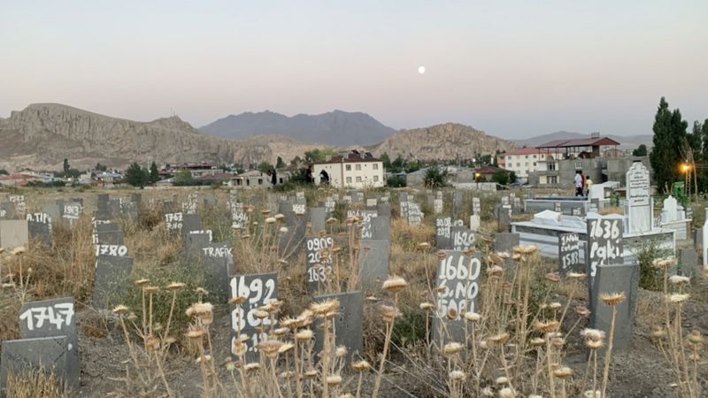 Van’ın göçmenlerle büyüyen kimsesizler mezarlığı