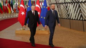 Cumhurbaşkanı Erdoğan, Michel ile görüştü