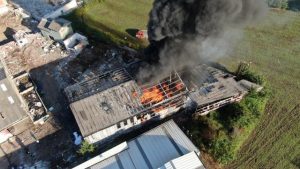 Parke fabrikasında yangın