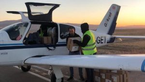 Kayseri’de tilkiler havadan aşılanıyor