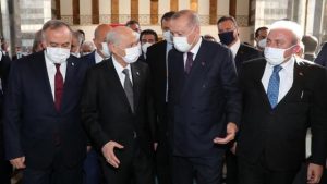 Cumhurbaşkanı Erdoğan MHP Genel Başkanı Bahçeli ile bir araya geldi