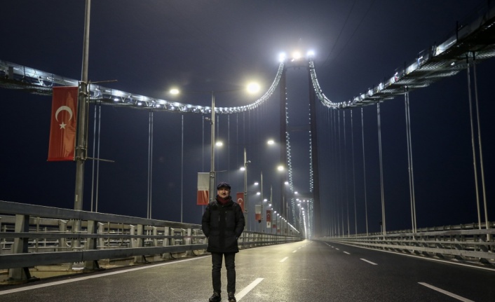 Karaismailoğlu, gün doğumunu 1915 Çanakkale Köprüsü’nde karşıladı