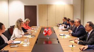 Bakan Çavuşoğlu, Brüksel’de mevkidaşlarıyla ikili görüşmeler yaptı