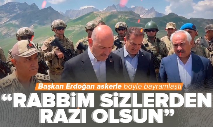 Cumhurbaşkanı Erdoğan Mehmetçik ile bayramlaştı
