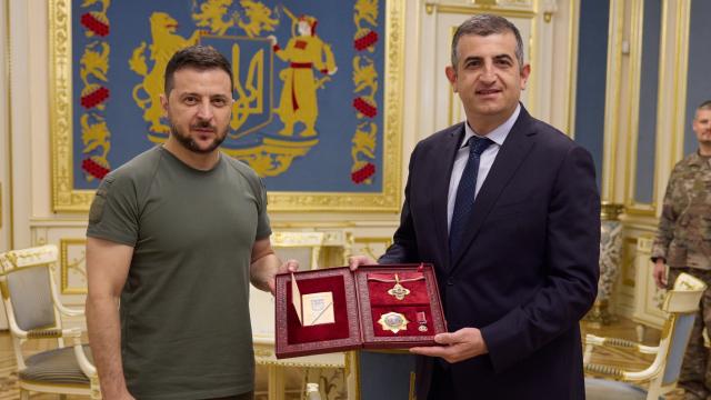 Haluk Bayraktar’a Ukrayna 1. Derece Devlet Liyakat Nişanı verildi