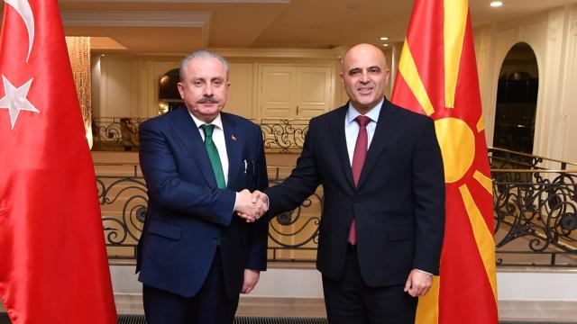 TBMM Başkanı Şentop, Kuzey Makedonya Başbakanı Kovaçevski ile görüştü