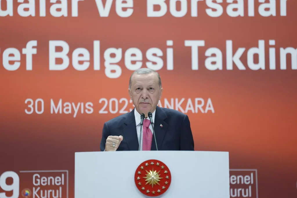 Cumhurbaşkanı Erdoğan, TOBB İkiz Kuleleri’nde düzenlenen TOBB 79. Genel Kurulu’nda konuştu