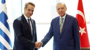 Cumhurbaşkanı Erdoğan, Miçotakis’i kabul etti