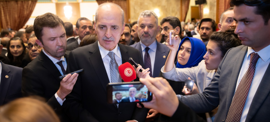 TBMM Başkanı Kurtulmuş, Meclis’te gazetecilerin sorularını yanıtladı