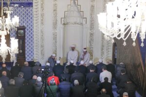 Hacı Bayram Veli Camii’nde Filistin ve şehitler için dualar edildi