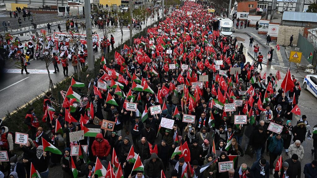 Ankara’da ‘Büyük Gazze Yürüyüşü’ düzenlendi