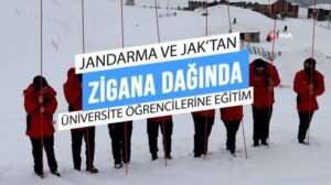 Zigana Dağı ve Kayak merkezinde üniversite öğrencilerine çığda arama ve kurtarma eğitimi
