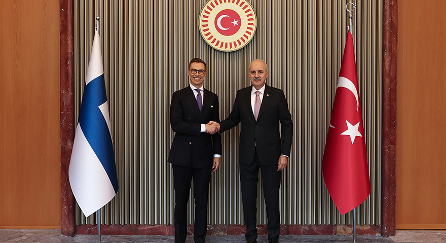 TBMM Başkanı Kurtulmuş, Finlandiya Cumhurbaşkanı Alexander Stubb ile Meclis’te bir araya geldi