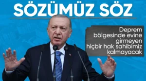 Erdoğan: Deprem bölgesinde evine girmeyen tek bir kardeşimizi bırakmayacağız