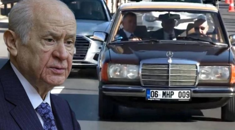 MHP Genel Başkanı Bahçeli klasik otomobiliyle Ankara’yı turladı