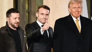 Paris’te üçlü Ukrayna Zirvesi : Trump, Zelenski ve Macron buluştu