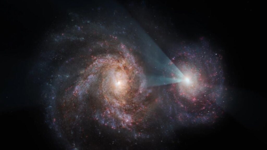 İki galaksi arasında kozmik turnuva ilk kez gözlemlendi