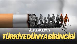 Türkiye, kişi başına düşen ortalama günlük sigara adedi sayısında dünya birincisi