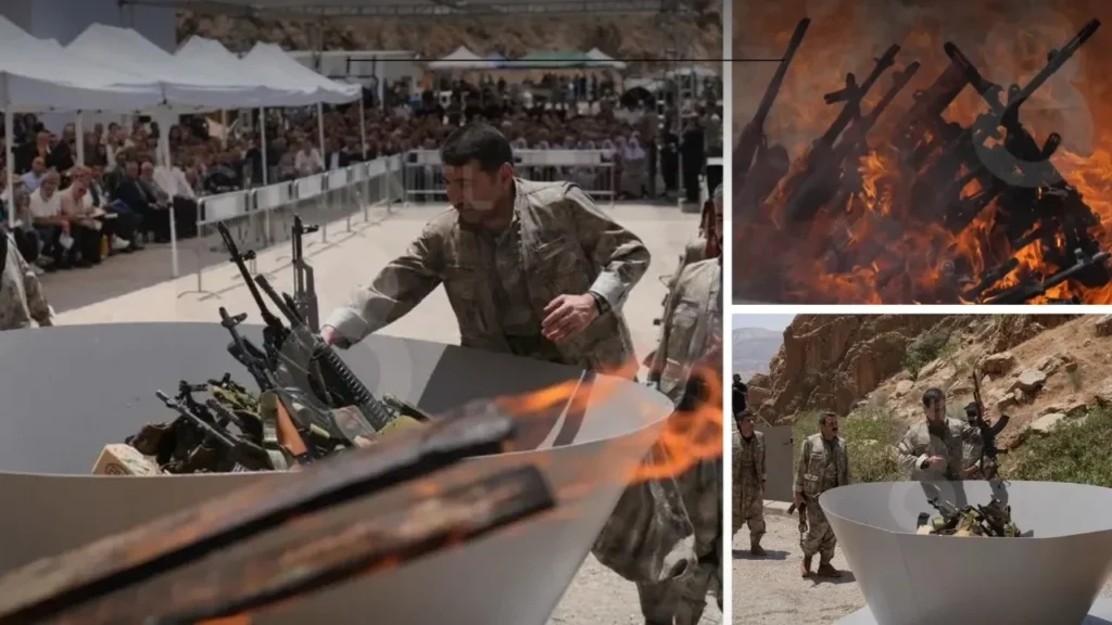 Irak’ın Süleymaniye kentinde terör örgütü PKK’ya bağlı ilk grup silah bıraktı!
