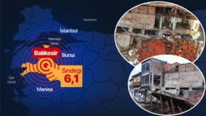 TÜHA / TÜRKUAZ İnternational News Agency’ndan Gazeteci Veysel KAVRAYAN, Balıkesir Sındırgı merkezli 6,1 büyüklüğünde önceki gün meydan gelen deprem bölgesindeydi…