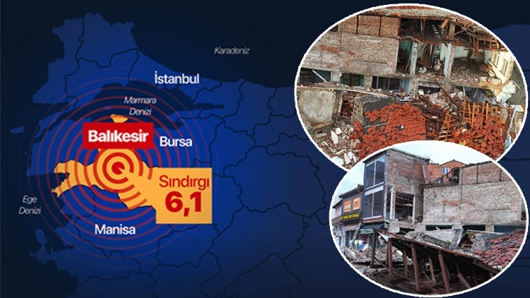 TÜHA / TÜRKUAZ İnternational News Agency’ndan Gazeteci Veysel KAVRAYAN, Balıkesir Sındırgı merkezli 6,1 büyüklüğünde önceki gün meydan gelen deprem bölgesindeydi…