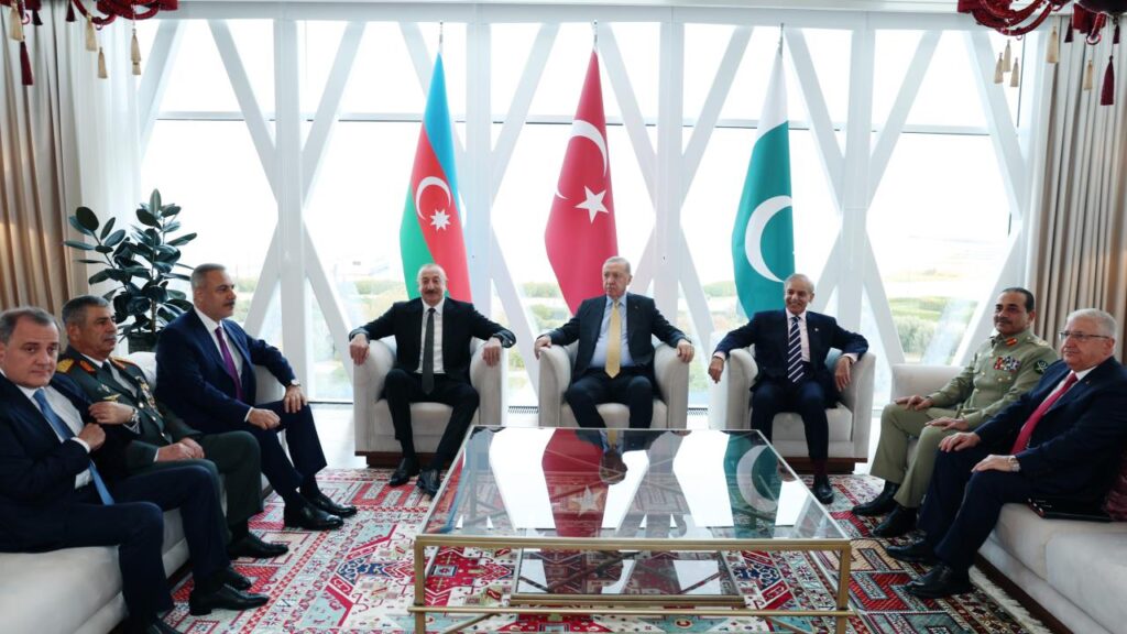 Cumhurbaşkanı Erdoğan, Aliyev ve Şerif ile görüştü