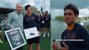 Midtjylland’da forma giyen 23 yaşındaki Türk sol kanat oyuncusu Aral Şimşir’e Danimarka’da büyük onur